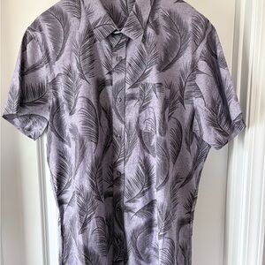 Travis Mathew - SS Lavender Feather Print Shirt